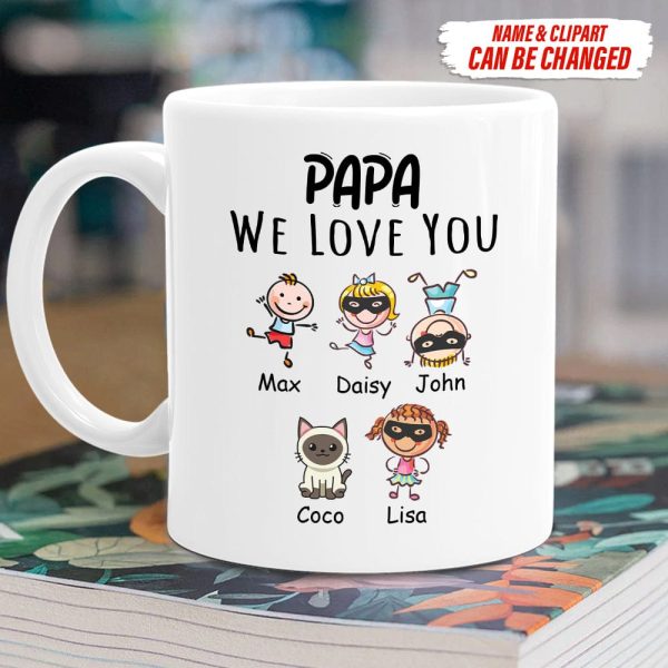 Custom Clipart Daddy We Love You Family Coffee Mug 888256