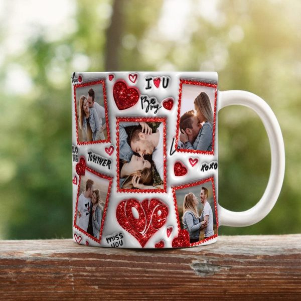 Custom Couple Photo I Love You 3D Inflated Mug Valentine Gift HA75 891780 Custom Couple Photo I Love You 3D Inflated Mug Valentine Gift HA75 891780