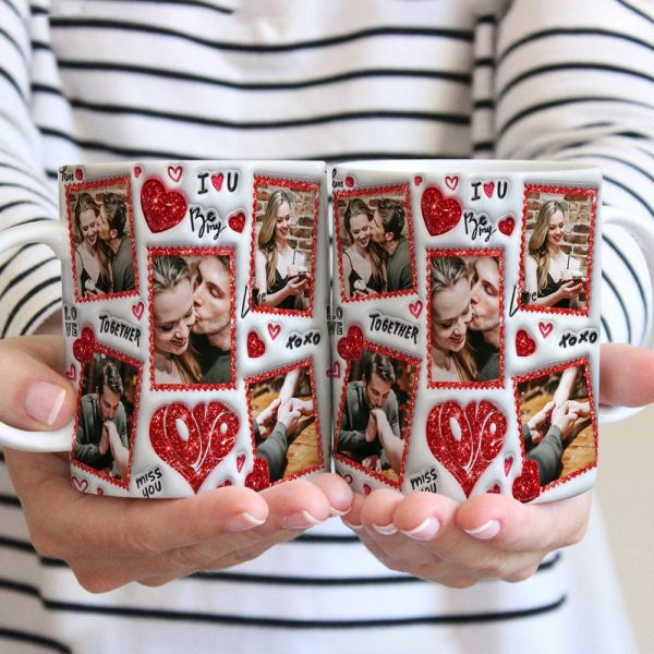 Custom Couple Photo I Love You 3D Inflated Mug Valentine Gift HA75 891780 Custom Couple Photo I Love You 3D Inflated Mug Valentine Gift HA75 891780