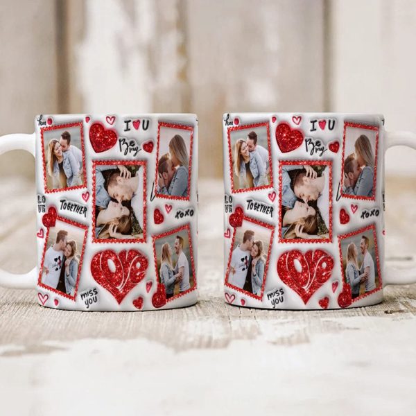 Custom Couple Photo I Love You 3D Inflated Mug Valentine Gift HA75 891780 Custom Couple Photo I Love You 3D Inflated Mug Valentine Gift HA75 891780