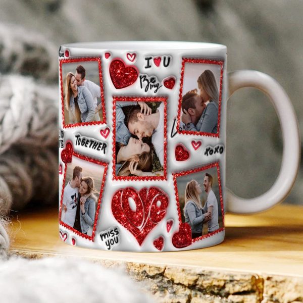 Custom Couple Photo I Love You 3D Inflated Mug Valentine Gift HA75 891780 Custom Couple Photo I Love You 3D Inflated Mug Valentine Gift HA75 891780