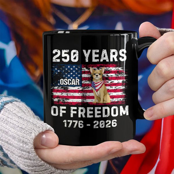Custom Dog America 250 of Freedom Black Mug For Dog Lovers LM32 895317 Custom Dog America 250 of Freedom Black Mug For Dog Lovers LM32 895317