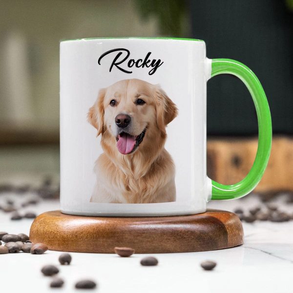 Custom Dog Cat Photo Our Human Servant Accent Mug HA75 891815 Custom Dog Cat Photo Our Human Servant Accent Mug HA75 891815