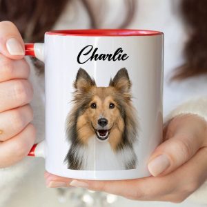 Custom Dog Cat Photo Our Human Servant Accent Mug HA75 891815
