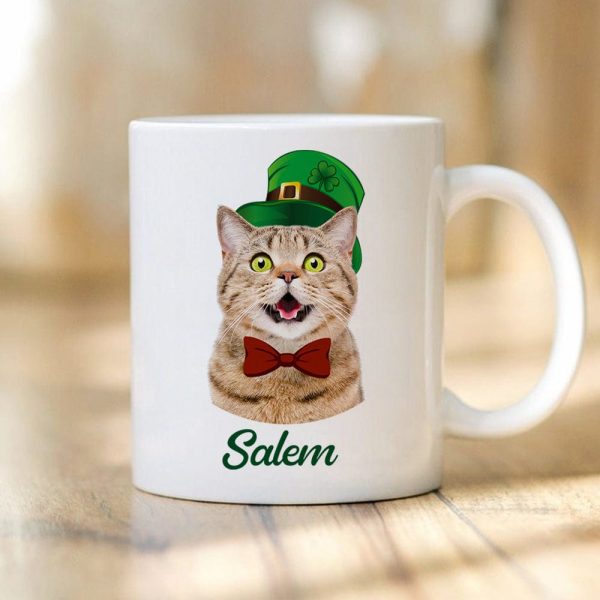 Custom Dog Cat Photo ST Patrick's Day White Mug Dog Lovers Gift Cat Lovers Gift CH07 895180 Custom Dog Cat Photo ST Patrick's Day White Mug Dog Lovers Gift Cat Lovers Gift CH07 895180