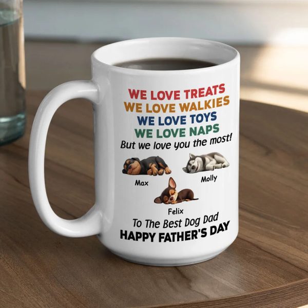 Custom Dog Dad Humor Mug, Personalized Holiday Gift Cup Custom Dog Dad Humor Mug, Personalized Holiday Gift Cup