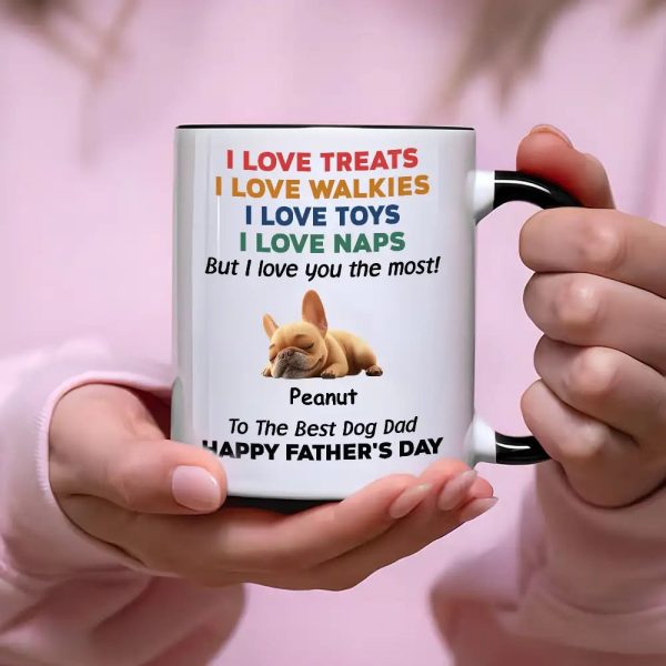 Custom Dog Dad Humor Mug, Personalized Holiday Gift Cup Custom Dog Dad Humor Mug, Personalized Holiday Gift Cup