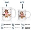 Custom Dog Mom Ceramic Mug - Personalized Two-Tone Cup for Dog Lovers
