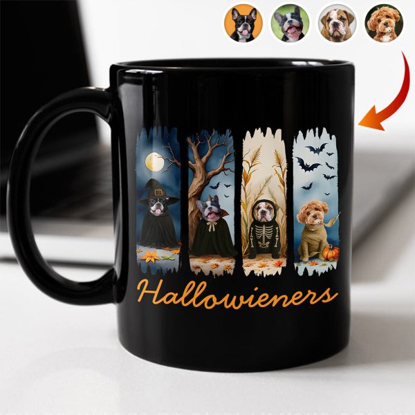 Custom Dog Photo Hallowieners Black Mug For Halloween TH10 896123 Custom Dog Photo Hallowieners Black Mug For Halloween TH10 896123