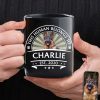 Custom Dog Photo This Human Belong To Black Mug Gift For Dog Lovers LM32 895101 Custom Dog Photo This Human Belong To Black Mug Gift For Dog Lovers LM32 895101