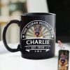 Custom Dog Photo This Human Belong To Black Mug Gift For Dog Lovers LM32 895101 Custom Dog Photo This Human Belong To Black Mug Gift For Dog Lovers LM32 895101