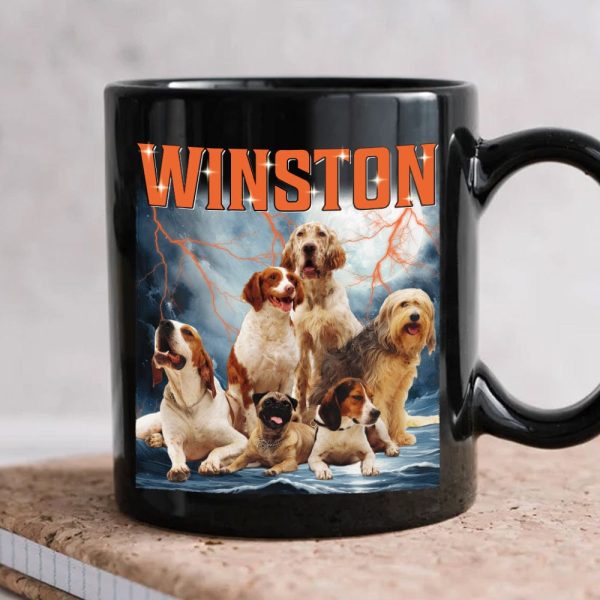 Custom Dog Portrait Photo Retro Style Mug TA29 889719 Custom Dog Portrait Photo Retro Style Mug TA29 889719