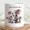 Custom Elephant Mother & Baby Mug for Mom Personalized Ceramic Cup