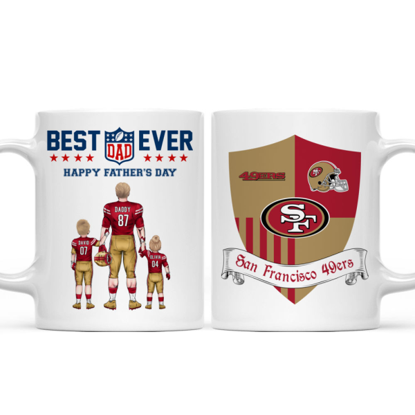 Custom Football Dad With Kids - Personalized Mug - Gifts For American Football Lover | TM12 HN02 Custom Football Dad With Kids - Personalized Mug - Gifts For American Football Lover | TM12 HN02