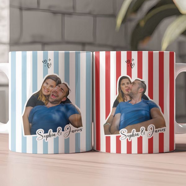 Custom Funny Couple Face - Personalized Photo Mug Custom Funny Couple Face - Personalized Photo Mug