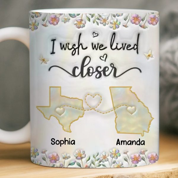 Custom Long Distance Mug - Personalized Best Friend Birthday Gifts For Women, Besties, Sisters, BFF - Distance Means So Little Custom Long Distance Mug - Personalized Best Friend Birthday Gifts For Women, Besties, Sisters, BFF - Distance Means So Little