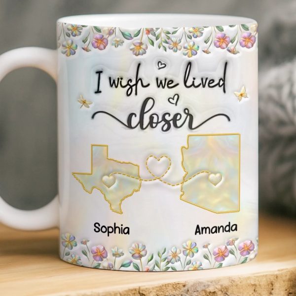Custom Long Distance Mug - Personalized Best Friend Birthday Gifts For Women, Besties, Sisters, BFF - Distance Means So Little Custom Long Distance Mug - Personalized Best Friend Birthday Gifts For Women, Besties, Sisters, BFF - Distance Means So Little