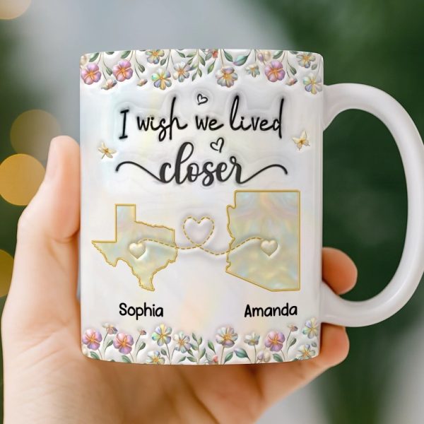 Custom Long Distance Mug - Personalized Best Friend Birthday Gifts For Women, Besties, Sisters, BFF - Distance Means So Little Custom Long Distance Mug - Personalized Best Friend Birthday Gifts For Women, Besties, Sisters, BFF - Distance Means So Little