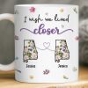 Custom Long Distance Mug - Personalized Best Friend Birthday Gifts For Women, Besties, Sisters, BFF - Side by Side, Always