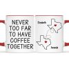 Custom Long Distance Mug - Personalized Best Friend Christmas Birthday Gifts For Women, Besties, Sisters, BFF - Cherishing Moments With Besties This Holiday Custom Long Distance Mug - Personalized Best Friend Christmas Birthday Gifts For Women, Besties, Sisters, BFF - Cherishing Moments With Besties This Holiday
