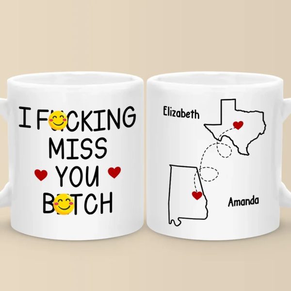 Custom Long Distance Mug - Personalized Best Friend Christmas Birthday Gifts For Women, Besties, Sisters, BFF - Never Too Far To Have Coffee Together Custom Long Distance Mug - Personalized Best Friend Christmas Birthday Gifts For Women, Besties, Sisters, BFF - Never Too Far To Have Coffee Together