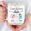 Custom Long Distance Mug - Personalized Best Friend Christmas Birthday Gifts For Women, Besties, Sisters, BFF - Side By Side Always Stronger Custom Long Distance Mug - Personalized Best Friend Christmas Birthday Gifts For Women, Besties, Sisters, BFF - Side By Side Always Stronger