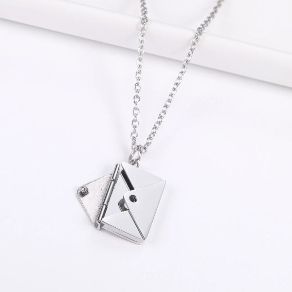 Custom Love Letter Envelope Pendant Necklace Custom Love Letter Envelope Pendant Necklace