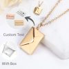 Custom Love Letter Envelope Pendant Necklace Custom Love Letter Envelope Pendant Necklace