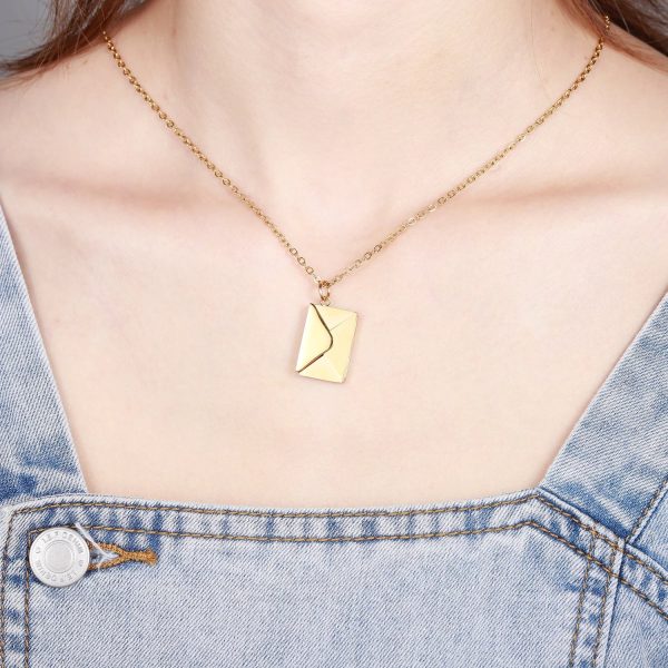 Custom Love Letter Envelope Pendant Necklace Custom Love Letter Envelope Pendant Necklace