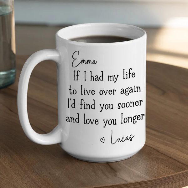 Custom Love You Longer Coffee Mug, Personalized White Ceramic Mug for Partner, Sweet Daily Reminder & Thoughtful Romantic Gift Custom Love You Longer Coffee Mug, Personalized White Ceramic Mug for Partner, Sweet Daily Reminder & Thoughtful Romantic Gift