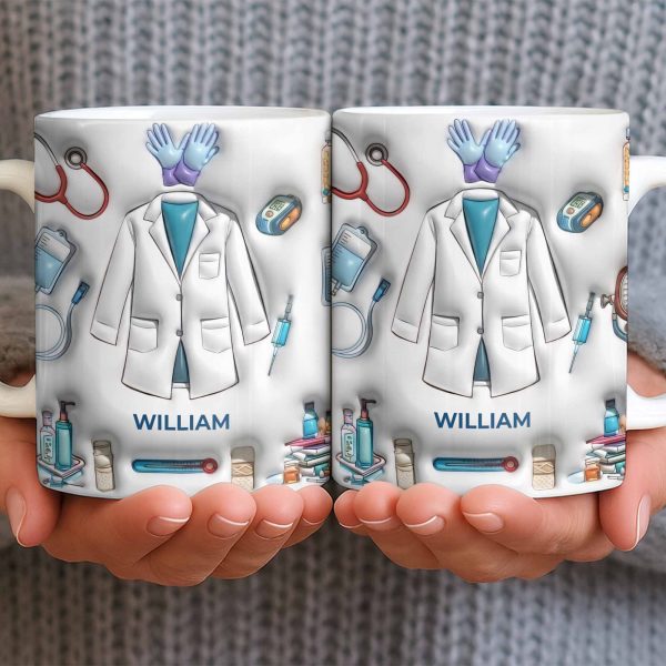 Custom Medical Professional Mug With Stethoscope And Equipment - Personalized Custom Coffee Mug - DOC076_MG Custom Medical Professional Mug With Stethoscope And Equipment - Personalized Custom Coffee Mug - DOC076_MG