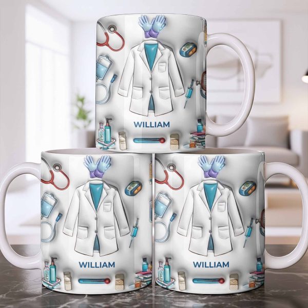Custom Medical Professional Mug With Stethoscope And Equipment - Personalized Custom Coffee Mug - DOC076_MG Custom Medical Professional Mug With Stethoscope And Equipment - Personalized Custom Coffee Mug - DOC076_MG