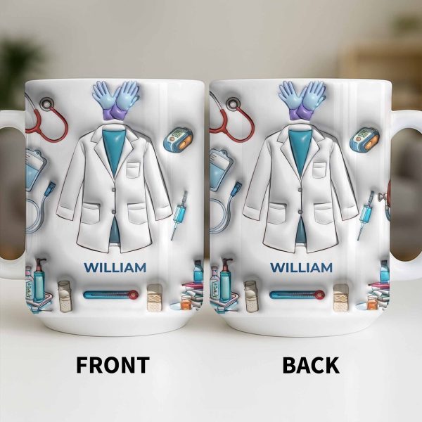 Custom Medical Professional Mug With Stethoscope And Equipment - Personalized Custom Coffee Mug - DOC076_MG Custom Medical Professional Mug With Stethoscope And Equipment - Personalized Custom Coffee Mug - DOC076_MG