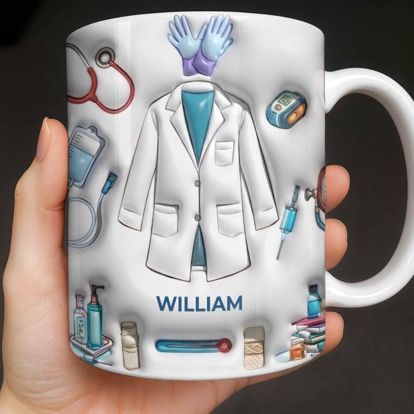 Custom Medical Professional Mug With Stethoscope And Equipment - Personalized Custom Coffee Mug - DOC076_MG Custom Medical Professional Mug With Stethoscope And Equipment - Personalized Custom Coffee Mug - DOC076_MG