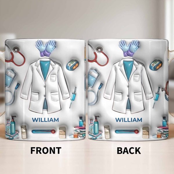 Custom Medical Professional Mug With Stethoscope And Equipment - Personalized Custom Coffee Mug - DOC076_MG Custom Medical Professional Mug With Stethoscope And Equipment - Personalized Custom Coffee Mug - DOC076_MG