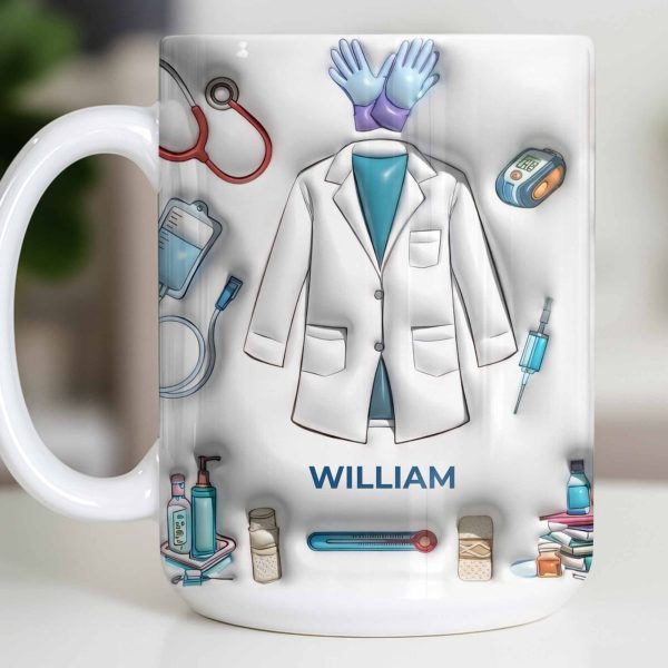 Custom Medical Professional Mug With Stethoscope And Equipment - Personalized Custom Coffee Mug - DOC076_MG Custom Medical Professional Mug With Stethoscope And Equipment - Personalized Custom Coffee Mug - DOC076_MG