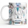 Custom Medical Professional Mug With Stethoscope And Equipment - Personalized Custom Coffee Mug - DOC076_MG Custom Medical Professional Mug With Stethoscope And Equipment - Personalized Custom Coffee Mug - DOC076_MG