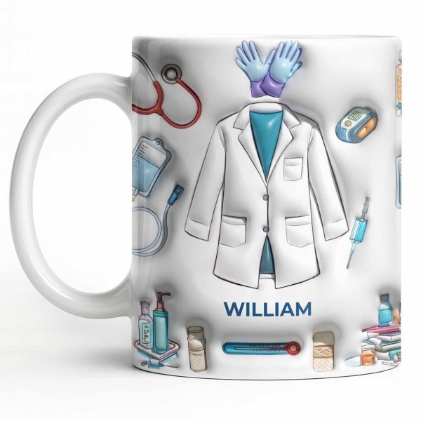 Custom Medical Professional Mug With Stethoscope And Equipment - Personalized Custom Coffee Mug - DOC076_MG Custom Medical Professional Mug With Stethoscope And Equipment - Personalized Custom Coffee Mug - DOC076_MG