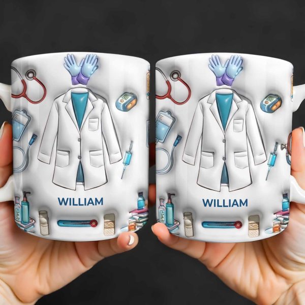 Custom Medical Professional Mug With Stethoscope And Equipment - Personalized Custom Coffee Mug - DOC076_MG Custom Medical Professional Mug With Stethoscope And Equipment - Personalized Custom Coffee Mug - DOC076_MG