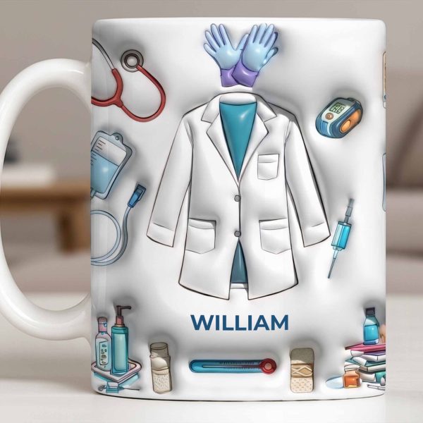 Custom Medical Professional Mug With Stethoscope And Equipment - Personalized Custom Coffee Mug - DOC076_MG Custom Medical Professional Mug With Stethoscope And Equipment - Personalized Custom Coffee Mug - DOC076_MG