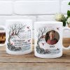Custom Memorial White Ceramic Mug with Photo & Cardinals Personalized Remembrance Keepsake, Comforting Unique Gift Custom Memorial White Ceramic Mug with Photo & Cardinals Personalized Remembrance Keepsake, Comforting Unique Gift