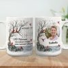 Custom Memorial White Ceramic Mug with Photo & Cardinals Personalized Remembrance Keepsake, Comforting Unique Gift Custom Memorial White Ceramic Mug with Photo & Cardinals Personalized Remembrance Keepsake, Comforting Unique Gift