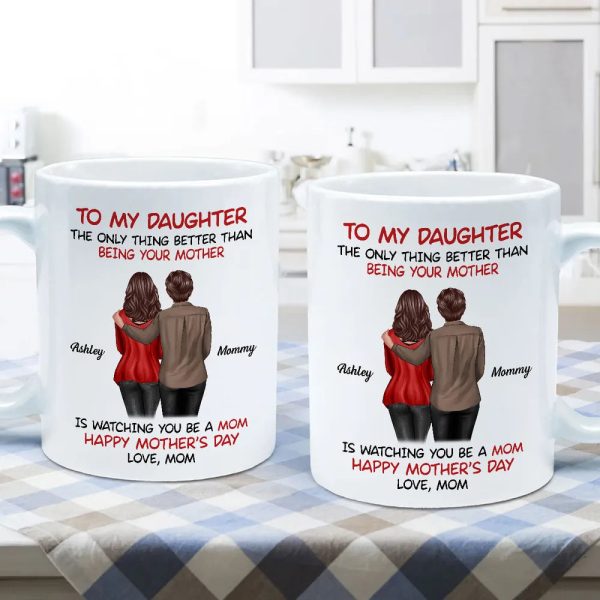 Custom Motherly Love Mug | Personalized Gift Cup for Mom or Daughter Custom Motherly Love Mug | Personalized Gift Cup for Mom or Daughter