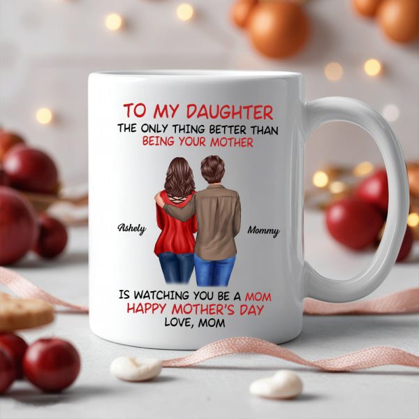 Custom Motherly Love Mug | Personalized Gift Cup for Mom or Daughter Custom Motherly Love Mug | Personalized Gift Cup for Mom or Daughter
