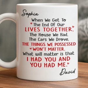 Custom Mug - Personalized Anniversary Christmas Wedding Gifts For Husband And Wife, Him And Her - My Forever Person