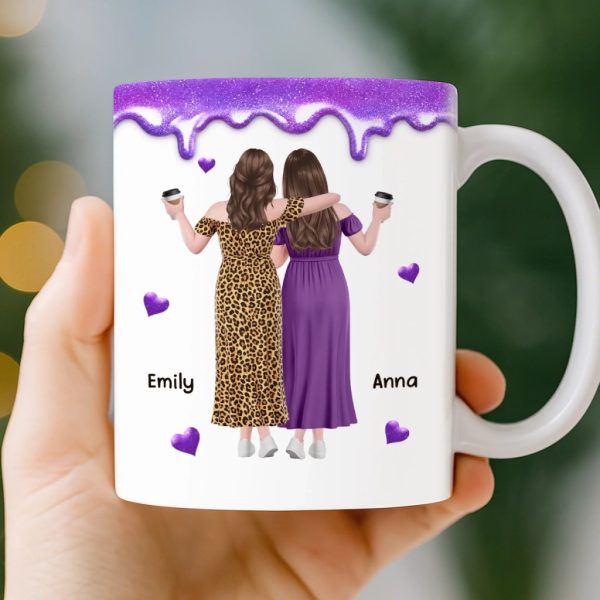 Custom Mug - Personalized Best Friend Birthday Gifts For Women, Besties, Sisters, BFF - Besties Making Life Shine Brighter Custom Mug - Personalized Best Friend Birthday Gifts For Women, Besties, Sisters, BFF - Besties Making Life Shine Brighter