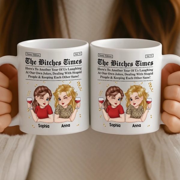 Custom Mug - Personalized Best Friend Birthday Gifts For Women, Besties, Sisters, BFF - Life Hits Better With You Custom Mug - Personalized Best Friend Birthday Gifts For Women, Besties, Sisters, BFF - Life Hits Better With You