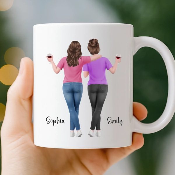 Custom Mug - Personalized Best Friend Birthday Gifts For Women, Besties, Sisters, BFF - Life Upgraded With My Besties Custom Mug - Personalized Best Friend Birthday Gifts For Women, Besties, Sisters, BFF - Life Upgraded With My Besties
