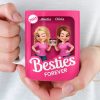 Custom Mug - Personalized Best Friend Birthday Gifts For Women, Besties, Sisters, BFF - Partners In Crime Sisters Forever