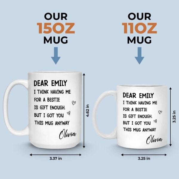 Custom Mug - Personalized Best Friend Birthday Gifts For Women, Besties, Sisters, BFF - You Are My Everyday Joy Custom Mug - Personalized Best Friend Birthday Gifts For Women, Besties, Sisters, BFF - You Are My Everyday Joy